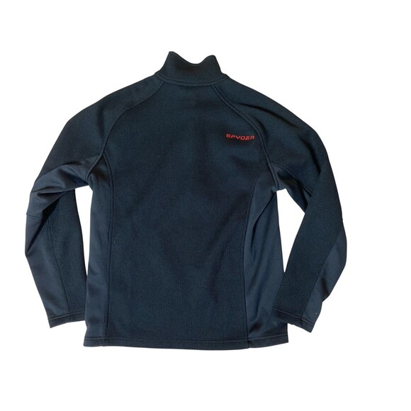Spyder Men’s 1/4 Zip‎ Pullover Fleece Jacket Black Red Logo Size L Large Outdoor - Picture 3 of 9